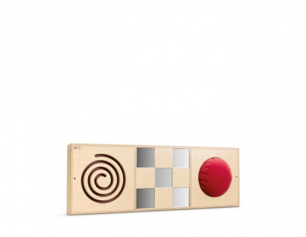 Pannello tattile 3 formelle (spirale, specchi, cuscino)