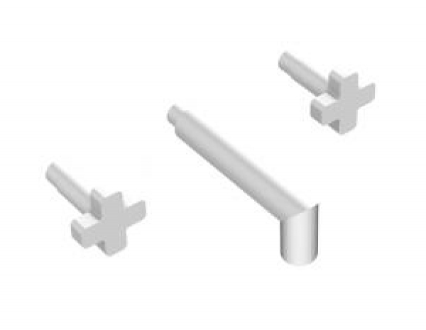 Set rubinetti e canna - bianco